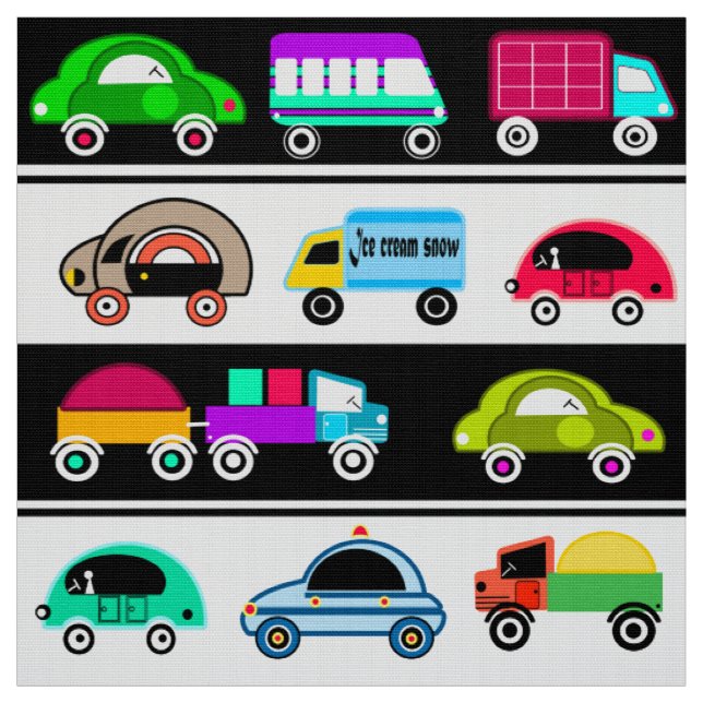 Children's cars fabric (Swatch)