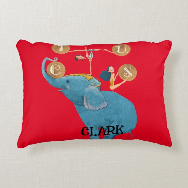 Children's Circus Theme Nursery  Accent Pillow (Front)