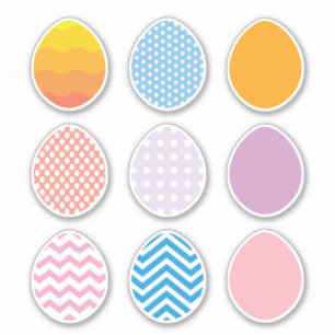 Children's Colorful Easter Egg Set of 9