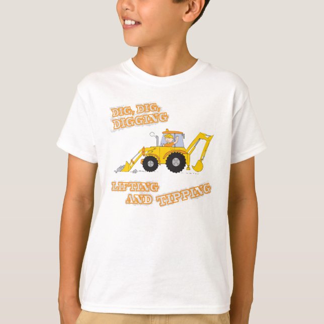 Children's construction worker yellow t-shirt (Front)