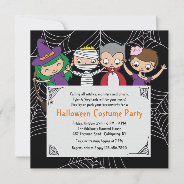 Children's Costume Halloween Party Invitation (Front)