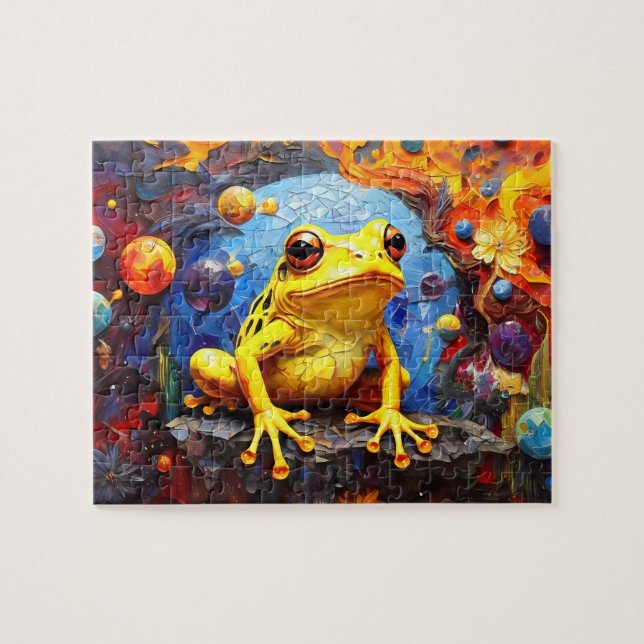 Childrens Cute Funny Frog Collection Jigsaw Puzzle (Horizontal)