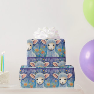Children's Cute Sheep in Spring  Wrapping Paper