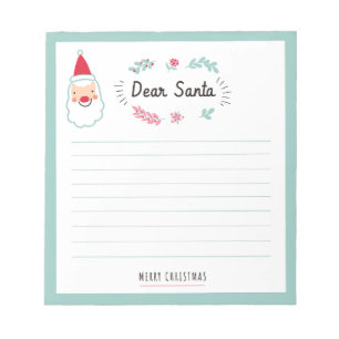 Childrens Dear Santa Notepad