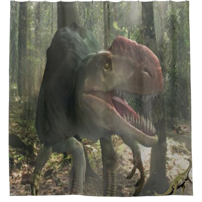 Childrens dinosaur shower curtain (Front)