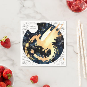 Children's Enchanted Dragon Birthday Napkin