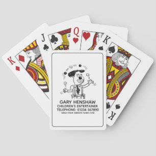 Children's Entertainer or Juggler Playing Cards