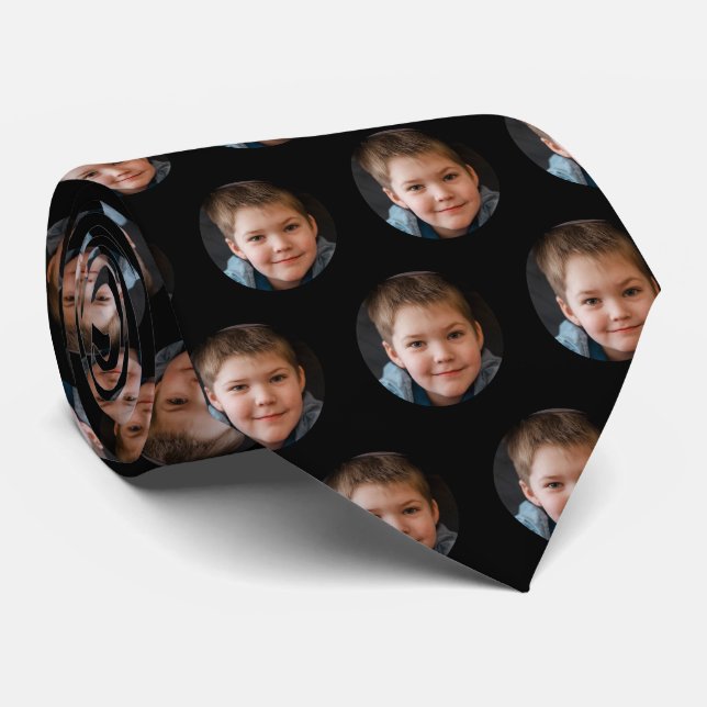 Children's Face Photo Personalized Father's Day Tie (Rolled)