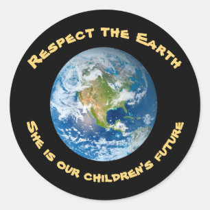 Childrens Future Respect Planet Earth Sticker