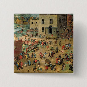 Children's Games , 1560 2 Inch Square Button