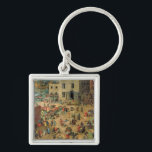 Children's Games , 1560 Keychain<br><div class="desc">Children's Games | by Pieter the Elder Bruegel | Art Location: Kunsthistorisches Museum,  Vienna,  Austria | Flemish Artist | Image Collection Number: XIR68945</div>