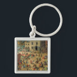 Children's Games , 1560 Keychain<br><div class="desc">Children's Games | by Pieter the Elder Bruegel | Art Location: Kunsthistorisches Museum,  Vienna,  Austria | Flemish Artist | Image Collection Number: XIR68945</div>