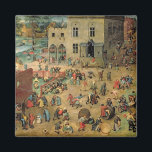 Children's Games , 1560 Magnet<br><div class="desc">Children's Games | by Pieter the Elder Bruegel | Art Location: Kunsthistorisches Museum,  Vienna,  Austria | Flemish Artist | Image Collection Number: XIR68945</div>