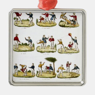 Children's Games, 1810 Metal Ornament