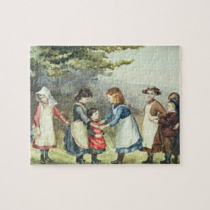 Children's Games, c.1880 (w/c on paper) Jigsaw Puzzle