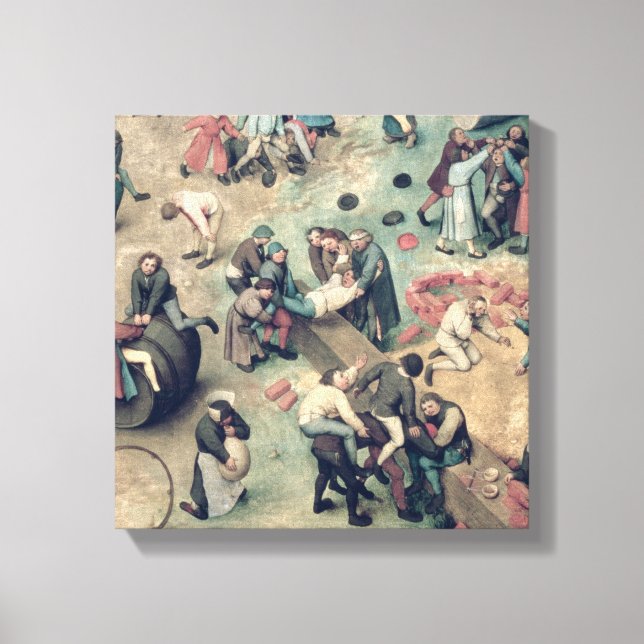 Children's Games : detail of bottom right-hand Canvas Print (Front)