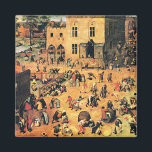 Children's Games, fine art painting, Magnet<br><div class="desc">Children's Game,  famous painting by Pieter Bruegel the Elder,  1560.</div>