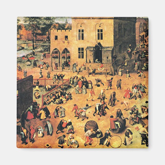 Children's Games, fine art painting, Magnet (Front)