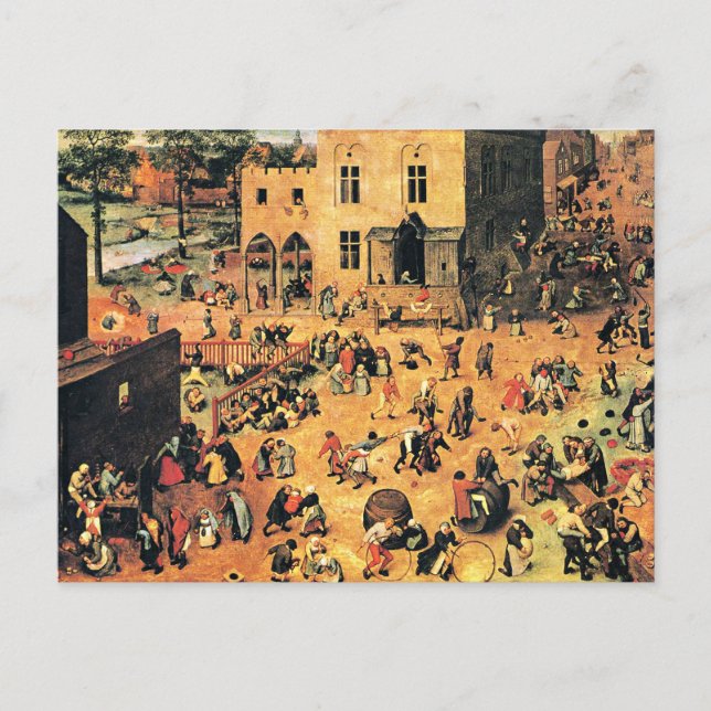 Children's Games, fine art painting, Postcard (Front)