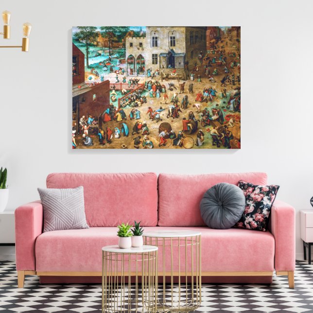 Children's Games | Pieter Bruegel the Elder | Canvas Print (Insitu(LivingRoom))