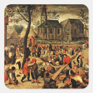 Children's Games Square Sticker