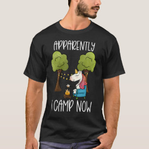 Childrens Glamping Gear Unicorn Camping Girls Camp T-Shirt