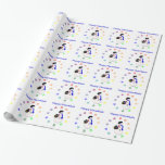Childrens Hanukkah Giftwrap Snowman w Colorwheel Wrapping Paper<br><div class="desc">A Snowman Artist with beret, palette and and paintbrush surrounded by a colour wheel of snowflakes for any budding artist or designer! This colourful Hanukkah giftwrap with digital illustration by artist c.a.teresa for kutekidz will bring a little magic and fun and laughs to any child and is available on multiple...</div>