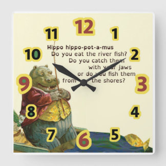 Children's Hippo clock