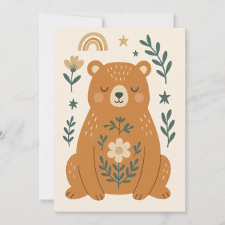 Children's Invitation - Nordic Bear