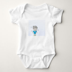 Children's jersey suit with distinctive graphics baby bodysuit