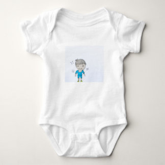 Children's jersey suit with distinctive graphics baby bodysuit