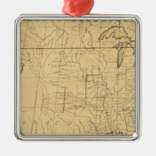Children's Map Of The United States Metal Ornament