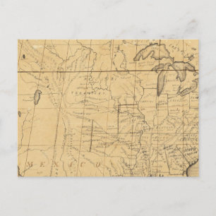 Children's Map Of The United States Postcard