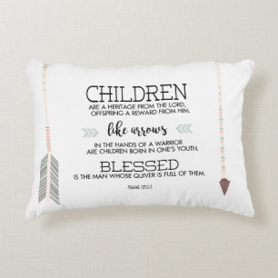 Children's Names Scripture Verse with Arrows Accent Pillow