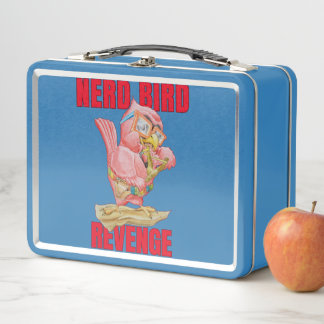 Childrens Nerd Bird Metal Lunch Box