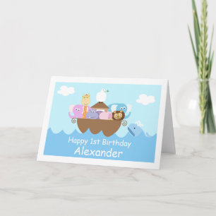 Children's Noah's Ark Birthday Card