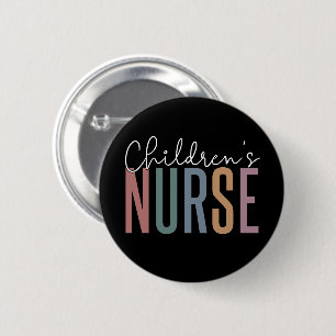 Children's Nurse Retro Children's Nursing 2 Inch Round Button