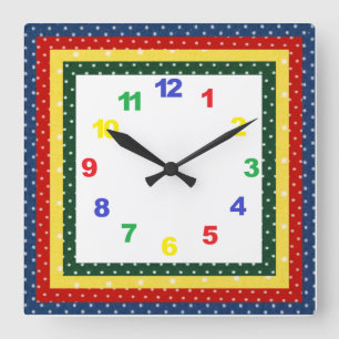 Children's Nursery Clock with Numbers