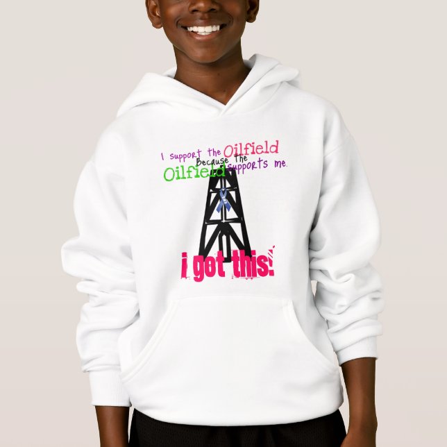 Children's Oilfield Support Hoodie (Front)