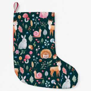 Children's pattern in watercolor technique. fairy small christmas stocking