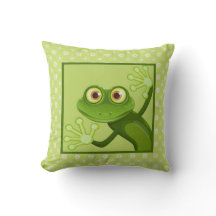 Children's pillow with frog