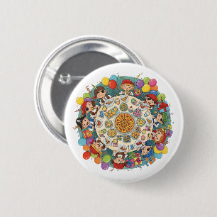 Children's Pirate Costume Party 2 Inch Round Button