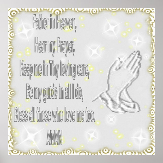 Childrens Prayer Poster (Front)