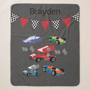 Children's Race Car Blanket