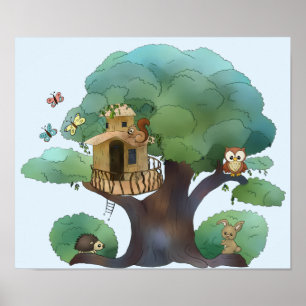 children's room poster Baumhaus