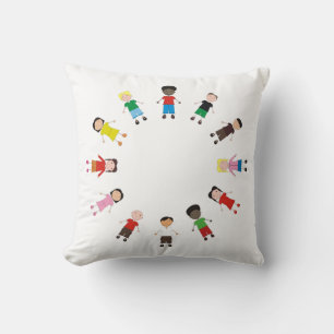 Children's Row Throw Pillow