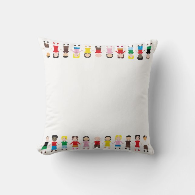 Children's Row Throw Pillow (Front)