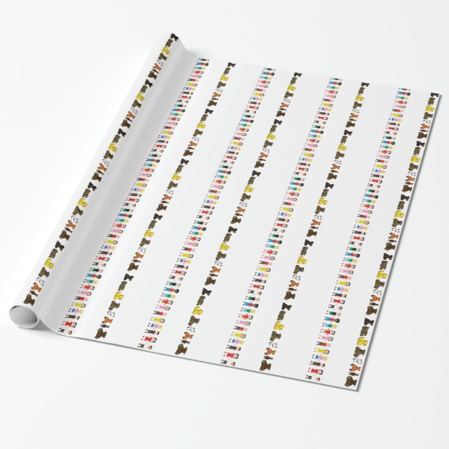 Children's Row Wrapping Paper (Unrolled)