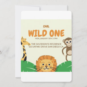 Children's Safari Birthday Invitation