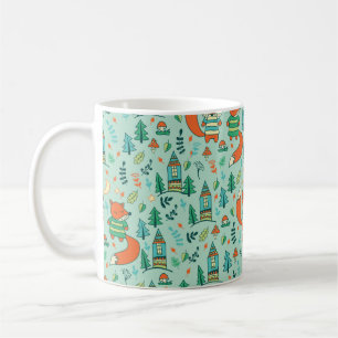 Children's seamless with young foxes. Funny childr Coffee Mug